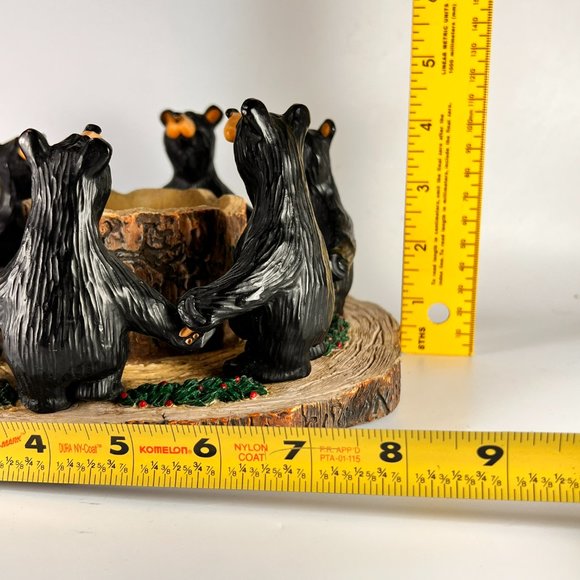 Vtg Circle Of Bears Bear Foots Jeff Fleming Big Sky Carvers Votive Candle Holder - Picture 14 of 16